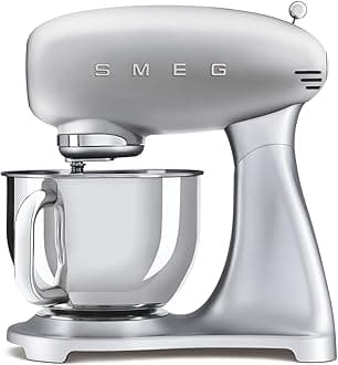 Smeg 1950's Retro Style Aesthetic Stand Mixer (Silver)