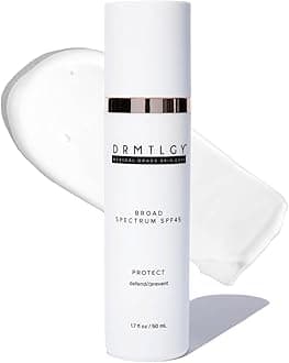 DRMTLGY SmrtSun Broad Spectrum SPF 45 Anti-Aging Sunscreen – Hybrid Zinc Oxide UV Protection with Hyaluronic Acid & Niacinamide – Lightweight, Non-Greasy, Fragrance-Free Face Sunscreen – 1.7 oz