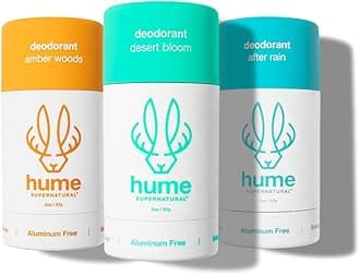 Aluminum Free Deodorant for Women & Men - Probiotic and Plant-Based, Long-Lasting Moisture Absorbing - Clean and Effective (Desert Bloom, Amber Woods & After Rain)