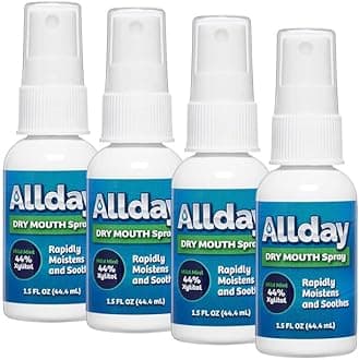 - Allday Dry Mouth Spray - Maximum Strength Xylitol, Fast Acting, Long Lasting, Non-Acidic (Pack of 4)