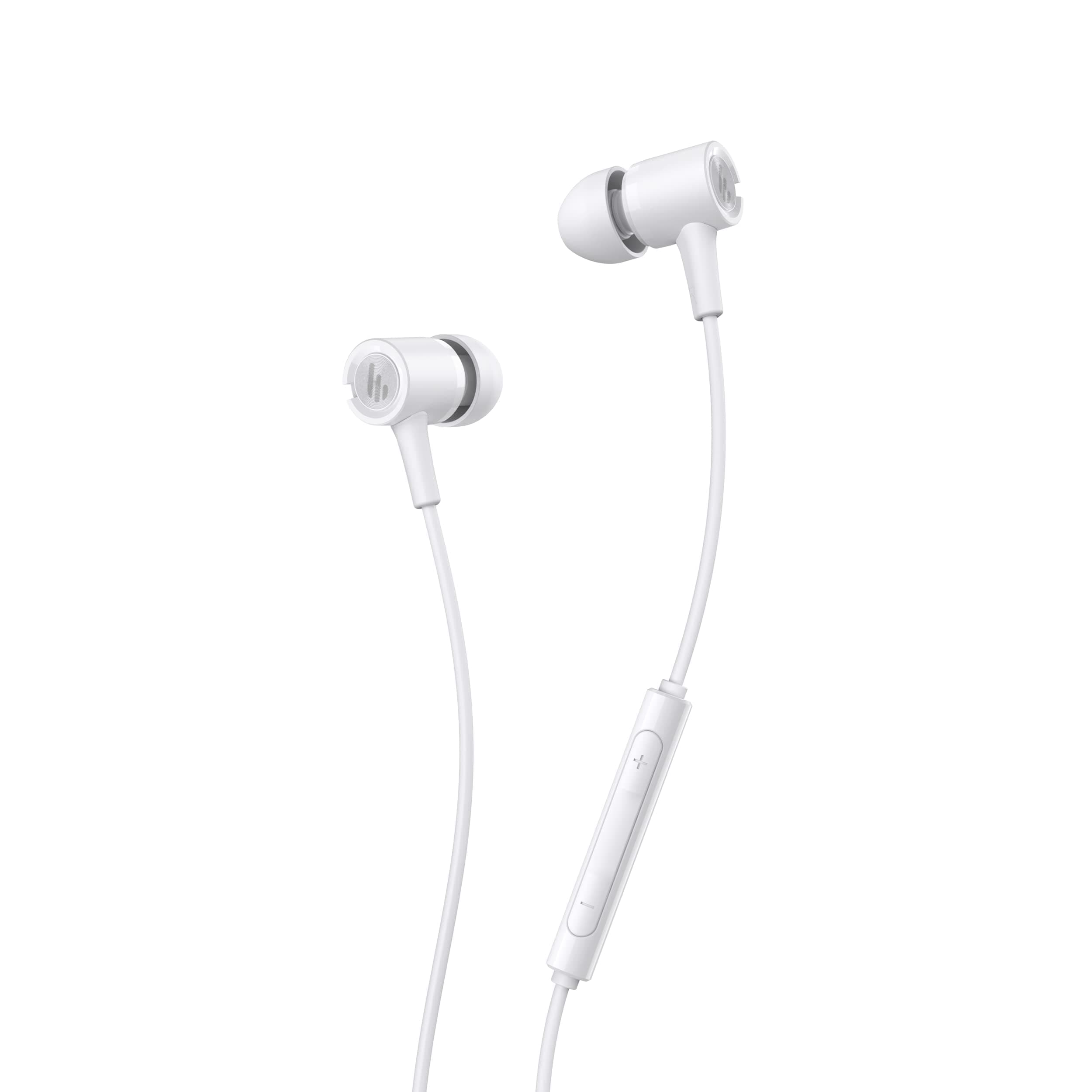 P205 In-Ear Headphones with Mic and Inline Control 3.5mm Wired Stereo Earphones Earbuds with Mic and Remote Control - White, medium