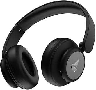 boAt Rockerz 450 Bluetooth On Ear Headphones with Mic, Upto 15 Hours Playback, 40MM Drivers, Padded Ear Cushions, Integrated Controls and Dual Modes(Luscious Black)