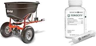 Agri-Fab 130-Pound Tow Broadcast Spreader Bundle with 8 oz Torocity Turf Herbicide by Atticus