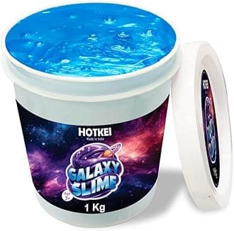 HOTKEI (1 Kg) Blue Galaxy Slime for Kids DIY Fruit Scented Metallic Magic Toy Slimy Slime Gel Jelly Putty Art Toys Birthday Gift Box for Boys Girls 3 to 10 Years
