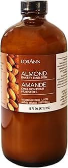 Almond Bakery Emulsion: True Essence, Ideal for Boosting Fruit Tones in Cakes, Cookies & Desserts, Gluten-Free, Keto-Friendly, Extract Substitute Essential for Your Kitchen, 16 Oz