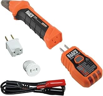 Klein Tools 80016 Circuit Breaker Finder Tool Kit with Accessories, GFCI Outlet Tester, 2-Piece Set, Includes Cat. No. ET310 and Cat. No. 69411
