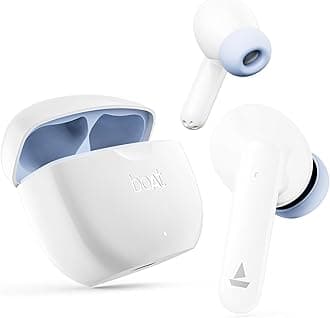 Boat Airdopes 120 Truly Wireless in Ear Ear Buds w/in Ear Detection, 40 hrs Playtime Quad Mics with ENx™ Tech, ASAP™ Charge, IWP™ Tech, Beast™ Mode with 65 ms Low Latency, BTv5.3 & IPX4(Ivory White)