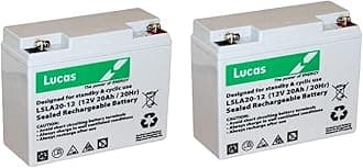 2 x LUCAS Mobility Scooter Batteries. 12V 20Ah