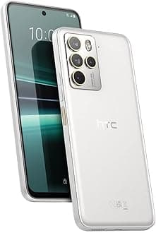 HTC U23 Pro 5G Dual 256GB ROM 12GB RAM Factory Unlocked (GSM Only | No CDMA - not Compatible with Verizon/Sprint) Global Model GSM Mobile Cell Phone – White