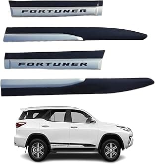 Side Beading | Side Cladding | Door Protector for Fortuner 2016 – Set of 4 | Stylish & Durable Car Side Moulding & Garnish