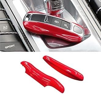 Jaronx 2PCS Glossy Red Key Fob Cover Compatible with Cayenne Panamera 2018-2024/911 Carrera 2020-2024/Taycan 2020-2024, Remote Key Covers Painted Keyless Entry Key Protectors