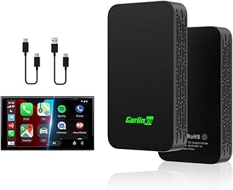 Carlinkit 5.0 2air Wireless CarPlay & Android Auto Adapter, 2 in 1 for Factory Wired Cars, Plug and Play, 5GHz WiFi Automatic Connection