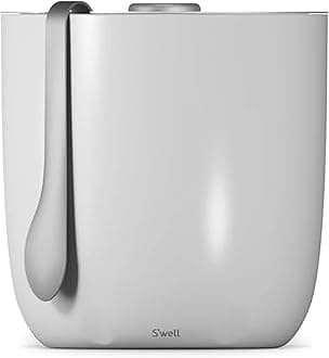 S'well Ice Bucket with Tongs, 68 oz, Angel Food