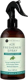 Kate Naturals Peppermint Air Freshener Spray for Room & Car with Natural Mint. Odor Eliminator Peppermint Spray for Bathroom & Linen (8 fl oz, Pet Safe, Non Toxic)
