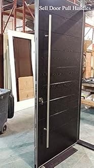 104 Modern Marine Grade 316 Stainless Steel Entrance Entry Commercial Office Store Front Timber Wood Glass Door Pull Push Handles Double-Sided (36 Inches /900x38mm, Brushed 316 Grade)