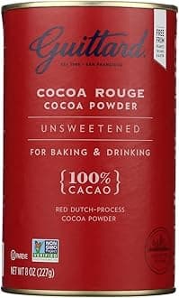 E Guittard Cocoa Powder, Unsweetened Rouge Red Dutch Process Cocoa, Two (2) 8oz Cans