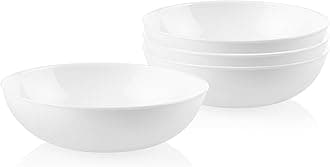 Corelle Vitrelle Meal Bowl, White, 4 Pack Set, 1.35 Litre