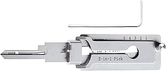 VipomkowaProfessional Lock Pick and Key Decoder Set - 2-in-1 LiShi Auto Locksmith Tools With Stainless Steel Construction for UK