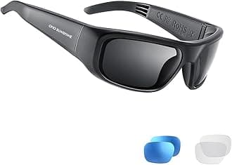OhO Smart Glass, Polarized Sunglasses with Bluetooth Speaker, Sports / Outdoor UV Protection and Voice Control, Unisex (Grey Lens))