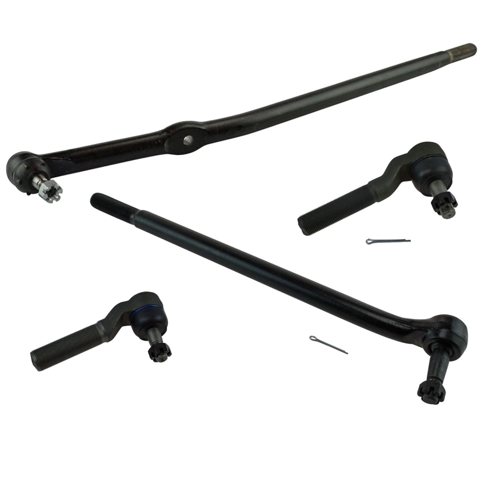 TRQ Inner and Outer Driver and Passenger Side Tie Rod Set 4 Piece Compatible with 1995-1997 Ford F-250 4WD; 1997 Ford F-250 HD 4WD