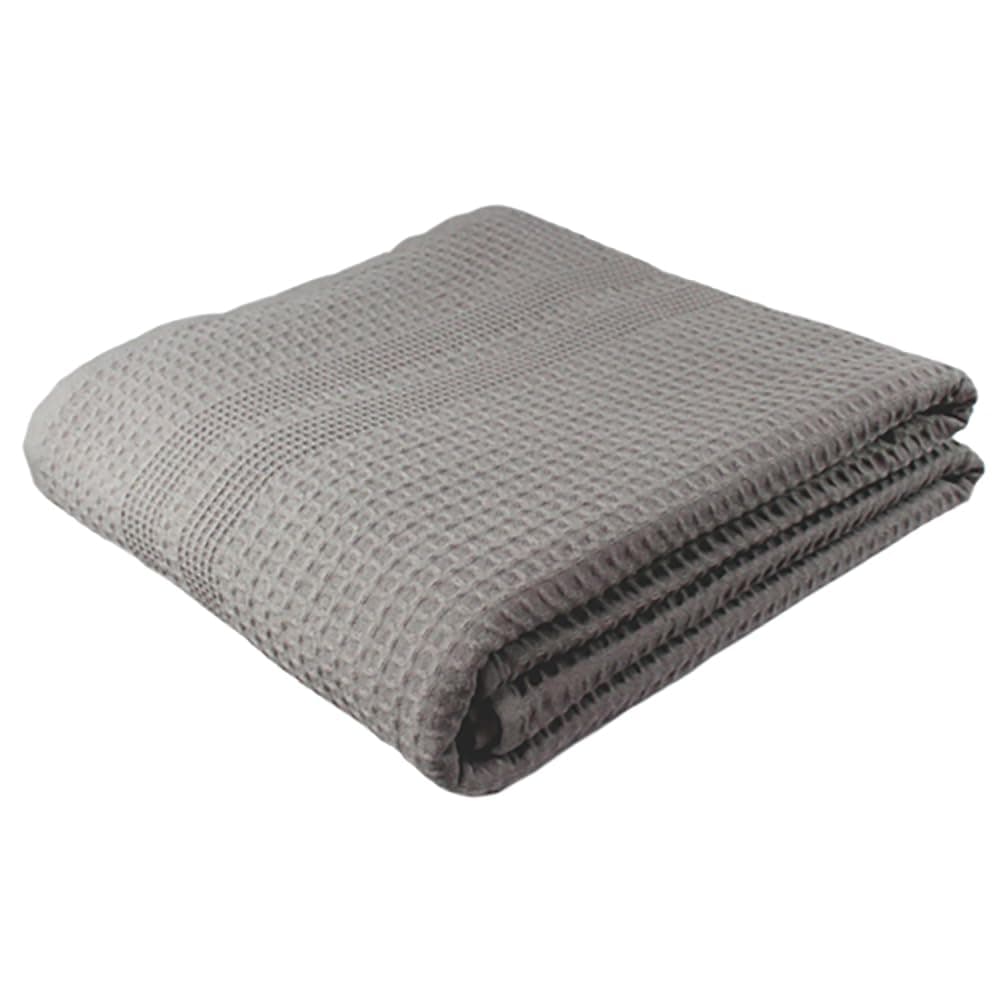 Waffle Bath Sheet Large Bath Towels Quick Dry Thin Body Towels, 40x80 Oversized Bath Towels for Adults, Classic Style (Pewter)