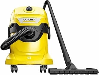 Kärcher WD 4V-20/5/22 Water and Dust Vacuum Cleaner, with Flat Pleated Filter, Patented Filter Cassette, Wadding Filter Bag, 1000 W, Plastic Container: 20 L, Suction Tube: 2.2 m