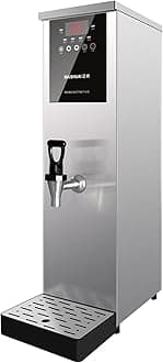 Water Boiler, Commercial Water Heaters for Hot Drinks for Milk Tea Shop Hotel, 35L 45L 55L 65L Hot Water Boiler with Temperature Display and Timer switch, 40-100° Temperature Adjustment(Color:Silver,