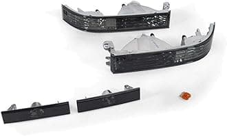 Smoke Bumper Light + Front Side Marker Light for Toyota for Supra Base/ 89-92 Mk3 Chrome (Crystal)-Housing Incandescent-Lighting Technology Plastic WEF1882