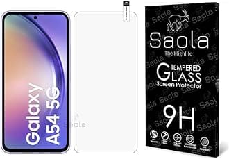 Saola 9H Clear Tempered Glass For Samsung Galaxy A54 5G Smartphone(Pack Of 1)With Free Installation Kit. Full Screen Coverage-6.4 Inch