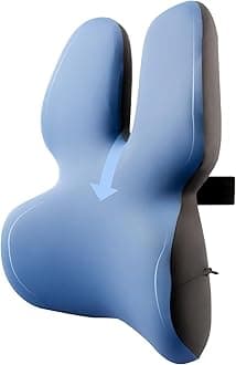 Lumbar Support Pillow for Office Chair Car Seat Back Support Cushion Ergonomic Lumbar Pillow for Back Pain Relief Memory Foam Back Support Pillow Desk Chair Back Cushion w/Strap