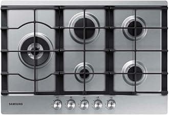 Samsung 5 Burner Gas Hob NA75D3030AS/EU with Cast Iron Grates, Stainless Steel