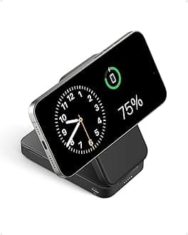 Anker Power Bank, Qi2 Certified 15W Ultra-Fast MagSafe-Compatible Portable Charger, 6600mAh Pack with Adjustable and Foldable Stand, For iPhone 17/16/15 Series (USB-C Cable Include)