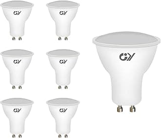 GY GU10 LED Bulb Neutral White,6W 4000K 450 Lumen Light Bulbs,Replaces 60W,Beam Angle 120° Reflector Non Dimmable,6 PCS