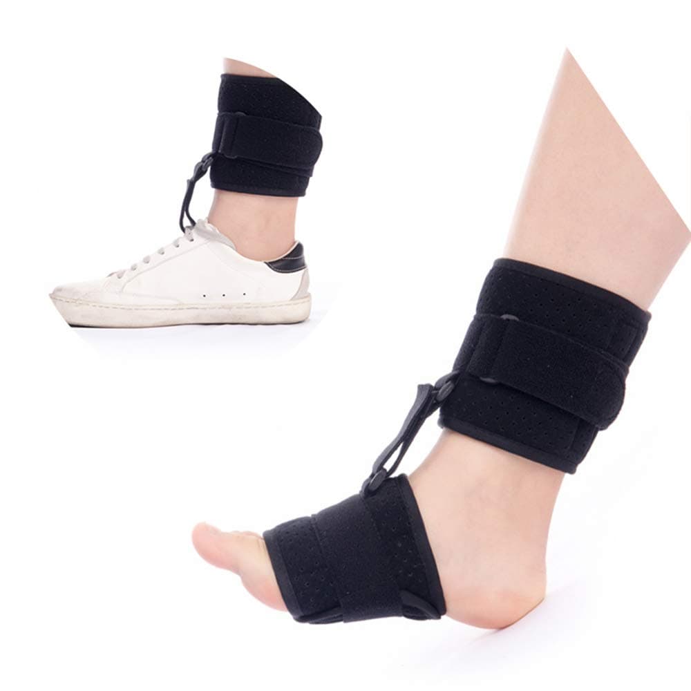 PHASFBJ Night Splint Foot Brace Wrap, Ankle Support Drop Foot Brace Orthosis Pain Relief Plantar Fasciitis Corrector Adjustable Assist Strap for Prevents Cramps Ankle Sprains for Men & Women