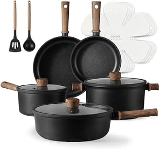 CAROTE Nonstick Pots and Pans,Cookware Set 14pcs Kitchen Cooking Sets, Pot and Pan Non Stick w/Frying pan