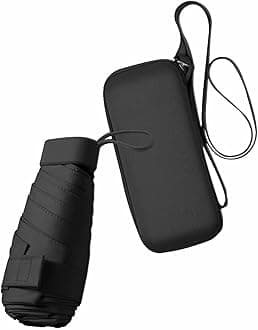 Mini Windproof Folding Travel Umbrella, Sun & Rain Umbrellas, Compact Portable for Women Men