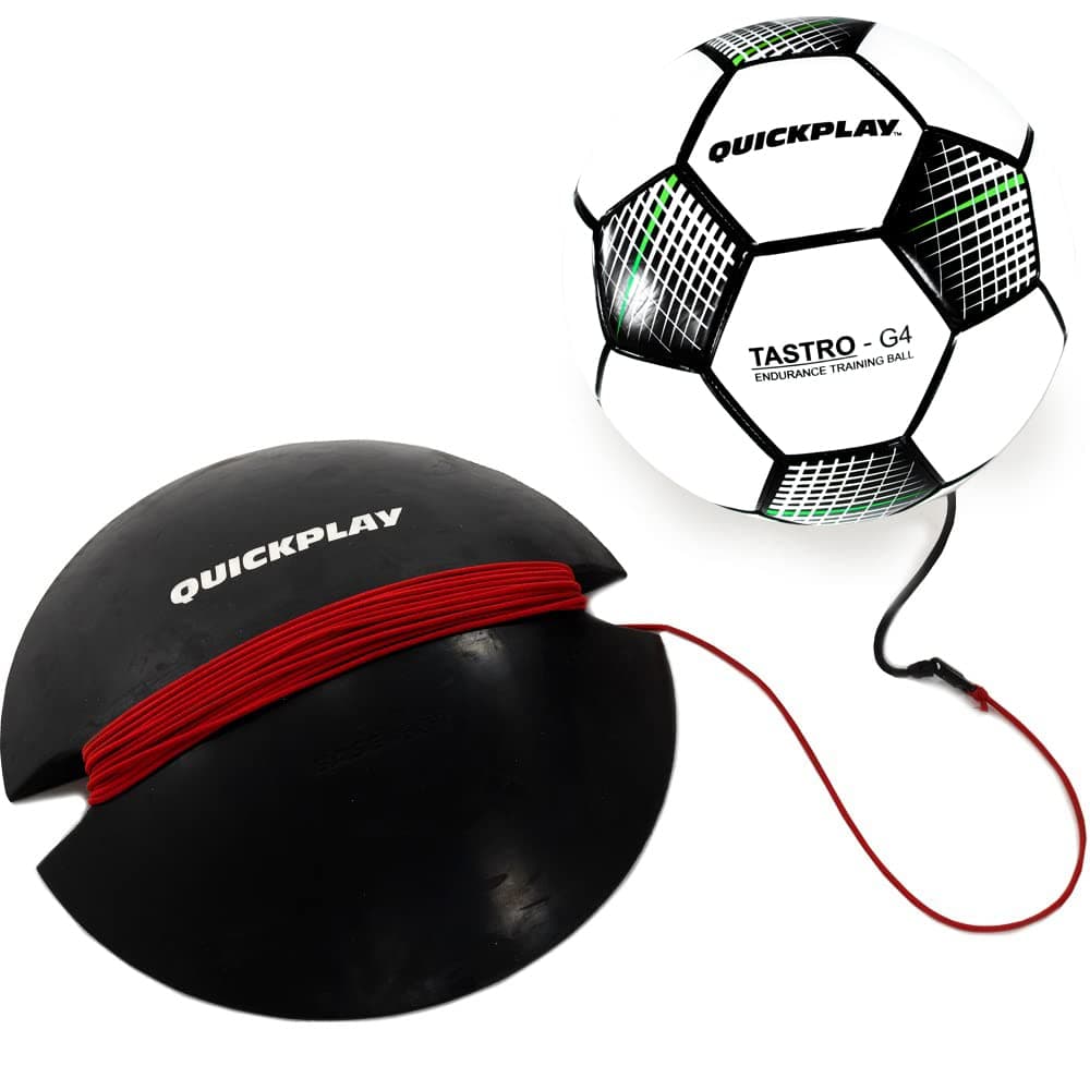 QUICKPLAY Replay Soccer Training Ball | Adjustable Bungee Elastic Training Ball with Base Weight