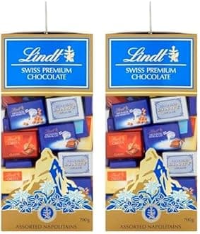 Lindt Swiss Premium Chocolate Assorted Napolitains 700g (Pack of 2)