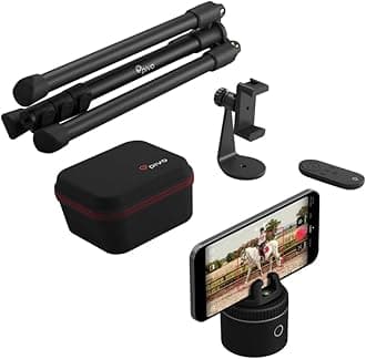 Equestrian Pod Essential Pack, Auto Face, Body, Horse Phone Tracking Holder, Ai-Powered 360° Rotation, Remote Control for Hands-Free Video Recording with Smart Mount, Travel Case & Tripod (Black)