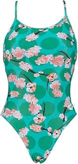 Arena Women's Print Lace Back One Piece Swimsuit