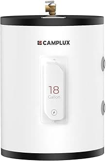 CAMPLUX Hot Water Heaters 18 Gallon, Electric Water Heater 120V 1500W, Come with Reliable T&P Relief Valve, Built-in Anode Rod for Tank Water Heaters, UL Listed ME200B