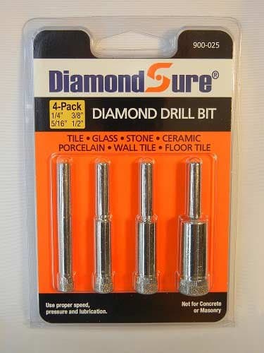 DiamondSure Drill Bit Assortment 1/4?, 5/16?, 3/8?, 1/2?