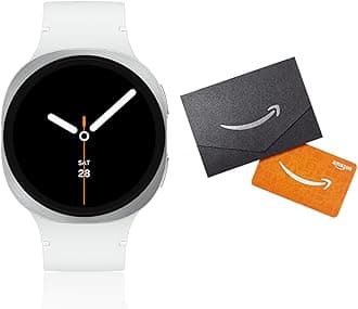 Samsung Galaxy Watch 8 44mm Bluetooth Smartwatch + Gift Card, Cushion Design, Fitness Tracker, Sleep Coaching, Running Coach, Energy Score, Silver [US Version, 2Yr Warranty]
