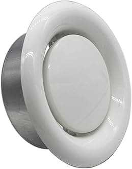 Kair Ceiling Extract Valve 125mm - 5 inch White Coated Metal Vent