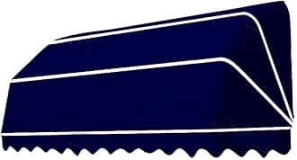 Tazyee French Curved Retractable Awning Folding Patio Awning Canopy, Balcony Canopy, Polyester Foldable Awning, Diy Courtyard Retractable Awning For Yard, Balcony, Porch 100 * 60 * 60cm Navy blue