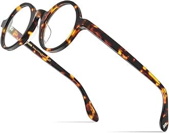 Acetate Men Vintage Round Optical Glasses Frame Spectacles Optical Eyeglasses Zolman