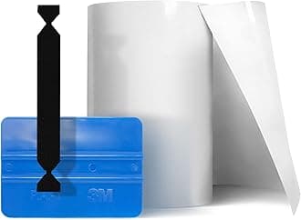 8 x 60 : VViViD Clear Paint Protection Bulk Vinyl Wrap Film 8" Roll Including 3M Squeegee and Black Felt Applicator (8" x 60")