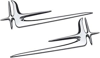 3D Letters Numbers Emblem for Trunk Lid Chrome Shiny Black/Silvery Badge (Silver Star Emblem 18.5cm)