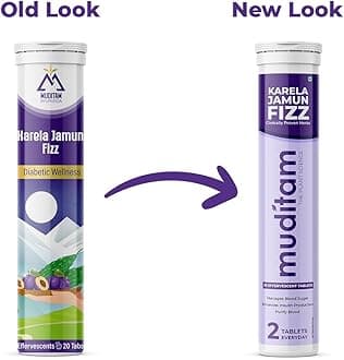 Effervescent Tablets for Sugar Karela Jamun Fizz- Pack of 2