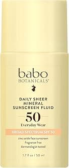 Daily Sheer Mineral Sunscreen Fluid SPF 50 For Unisex 1.7 oz Sunscreen